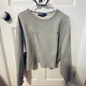 cropped polo ralph lauren vintage sweatshirt